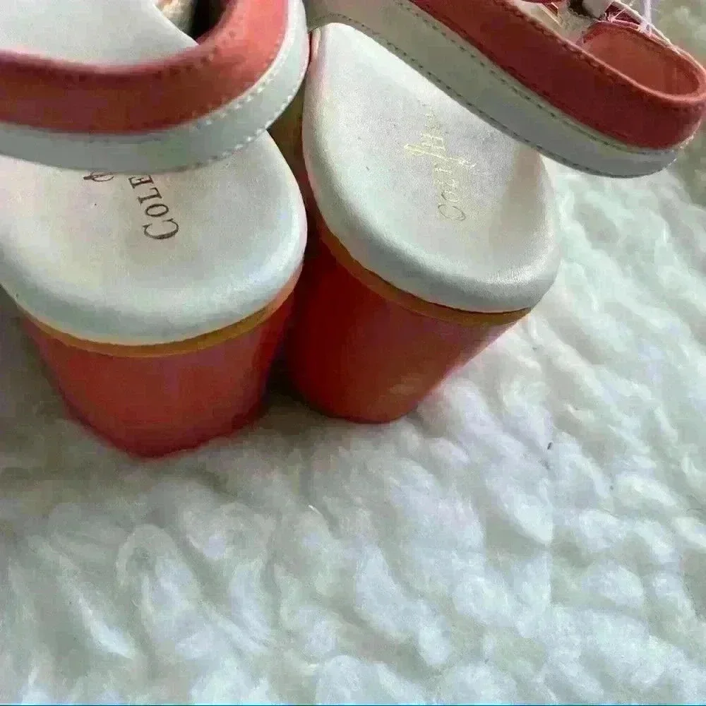 Cole Haan Orange Arden Nubuck Espadrille Wedge